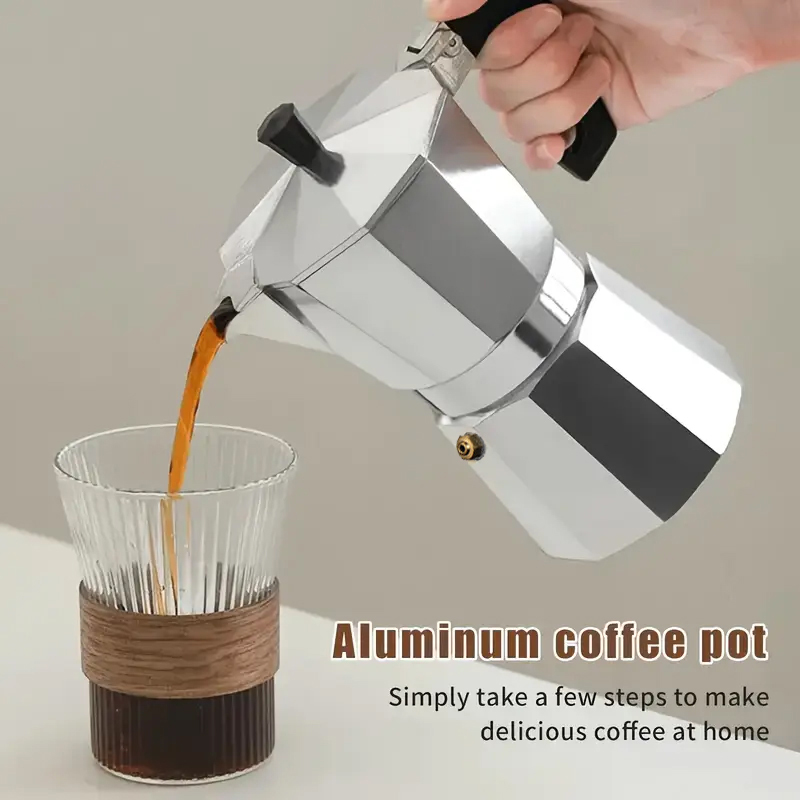 Quality Coffee Equipment - وعاء موكا كلاسيكي من الألومنيوم سعة