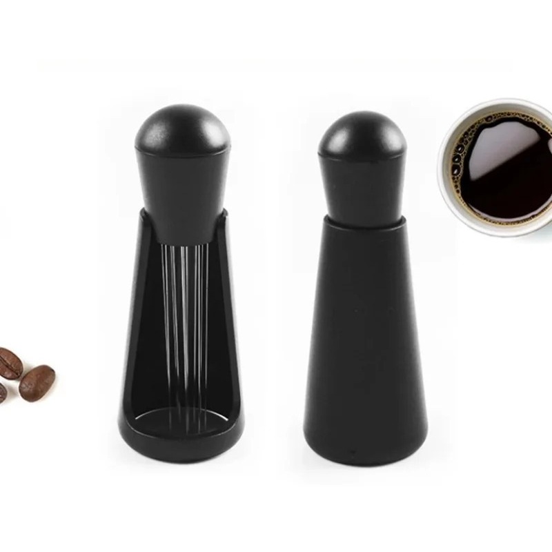 Coffee Distribution Tool - موزع قهوة بإبرة بمقبض خشبي، أداة