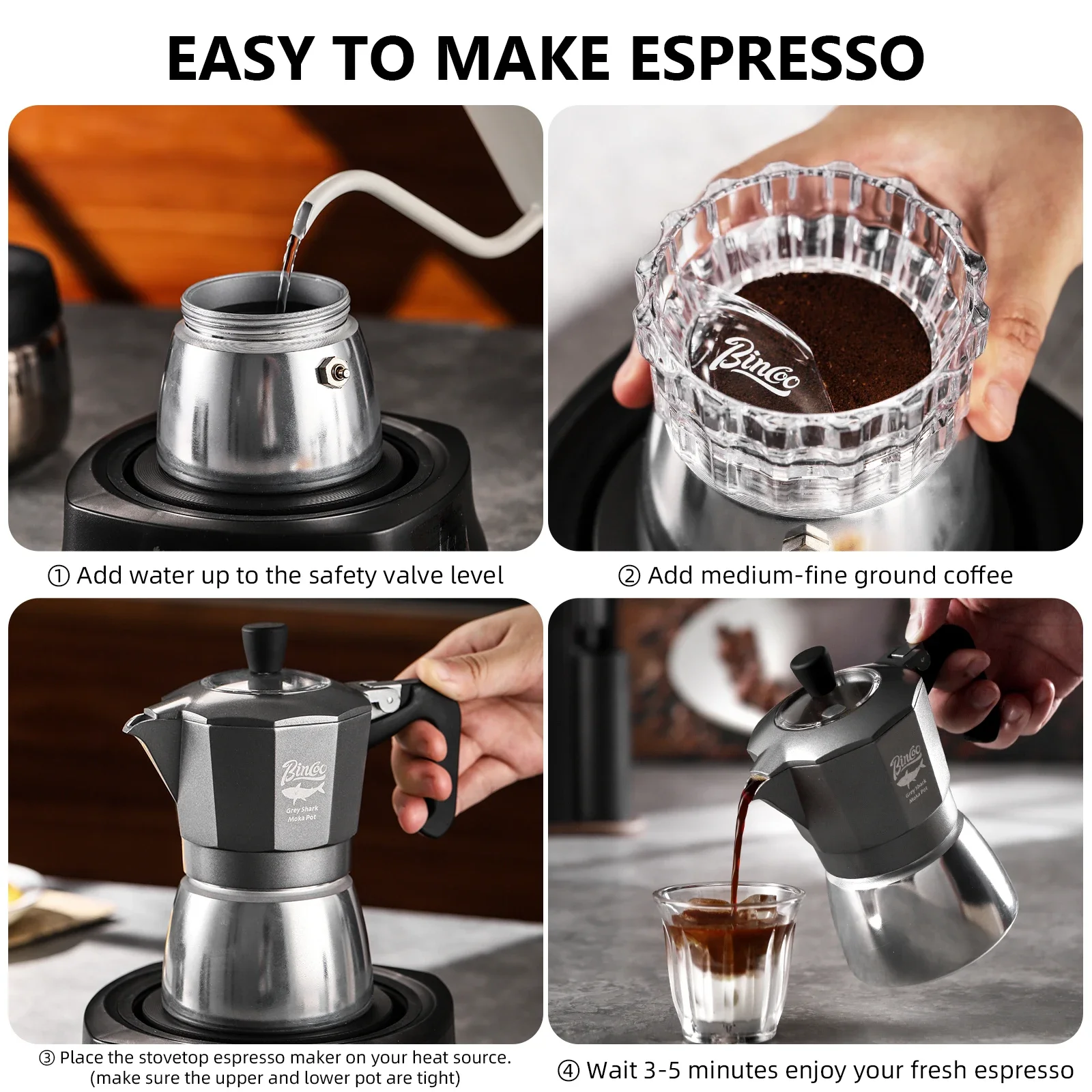 بينكو وعاء موكا بسعة كوبين بصم - مراجعة Quality Coffee Equipment وسعره