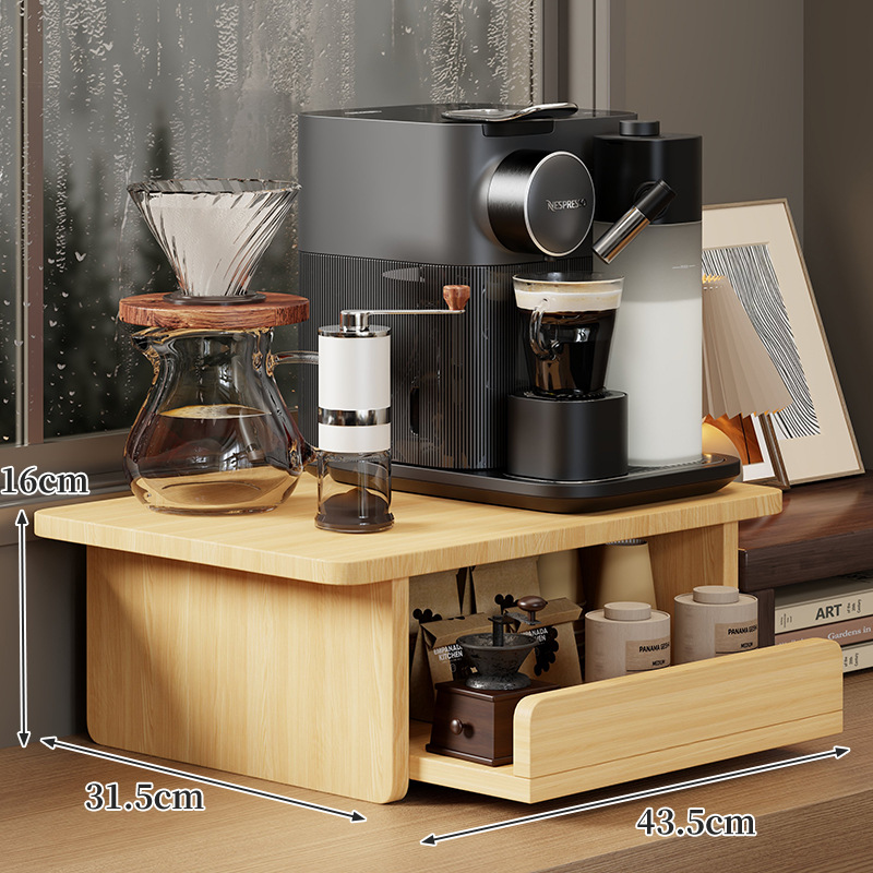 رف زاوية خشبي بسيط للقهوة مع د - مراجعة Coffee Equipment Holder وسعره